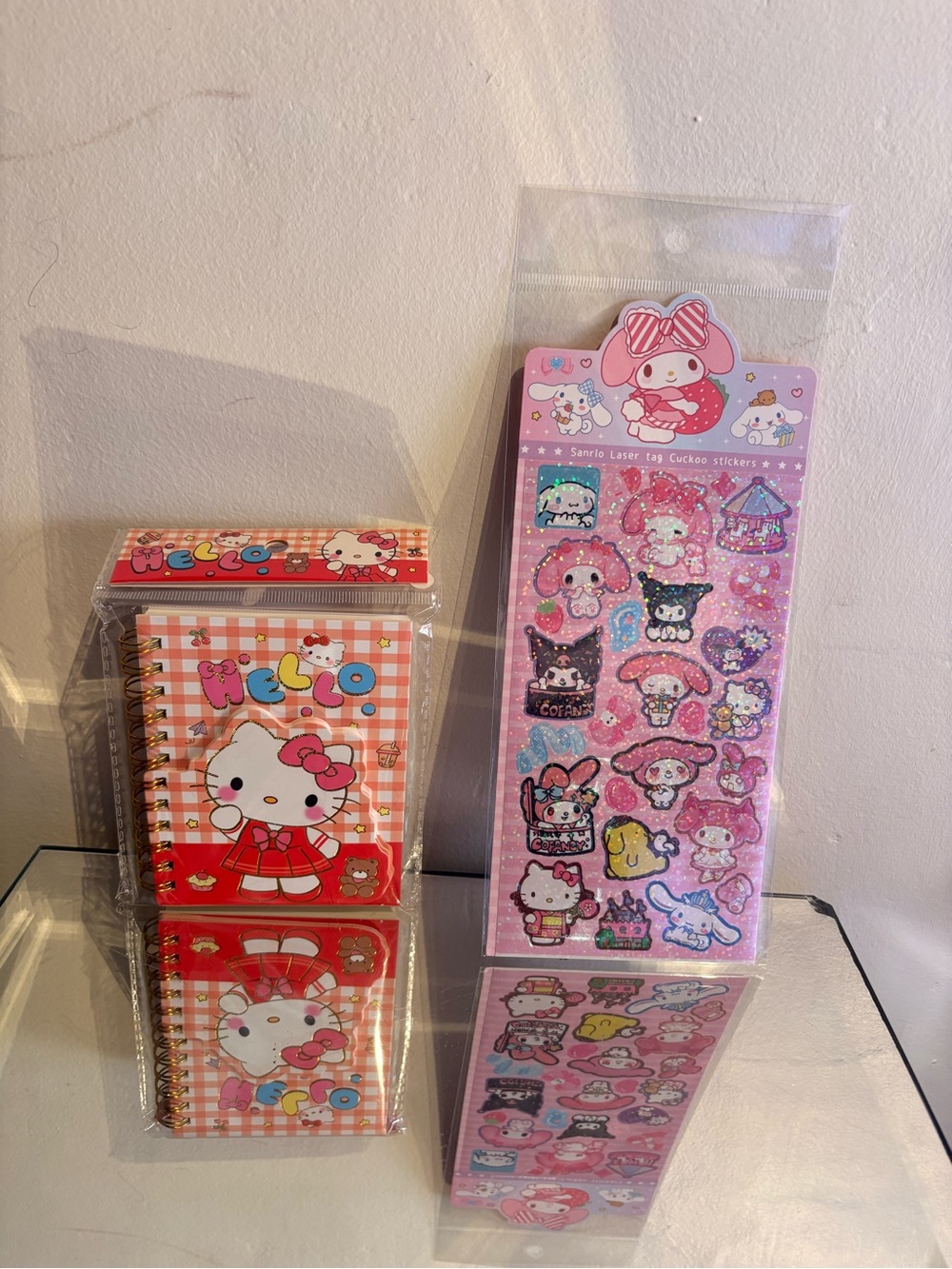 Hello Kitty mini red notebook with stickers bundle. - Picture 5 of 5